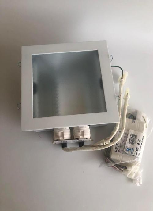 2li Sıva Altı Plc Spot Armatür  2x26 Watt 20,5x20,5x10 cm