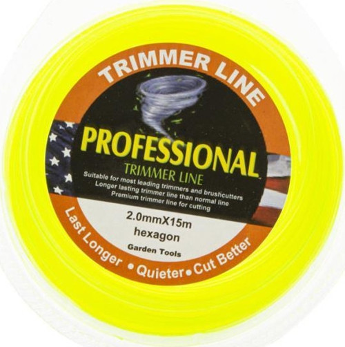 Trimmer Line Elektrikli Tırpan Misinası 2.0 mm 15m Sarı 6 Köşe