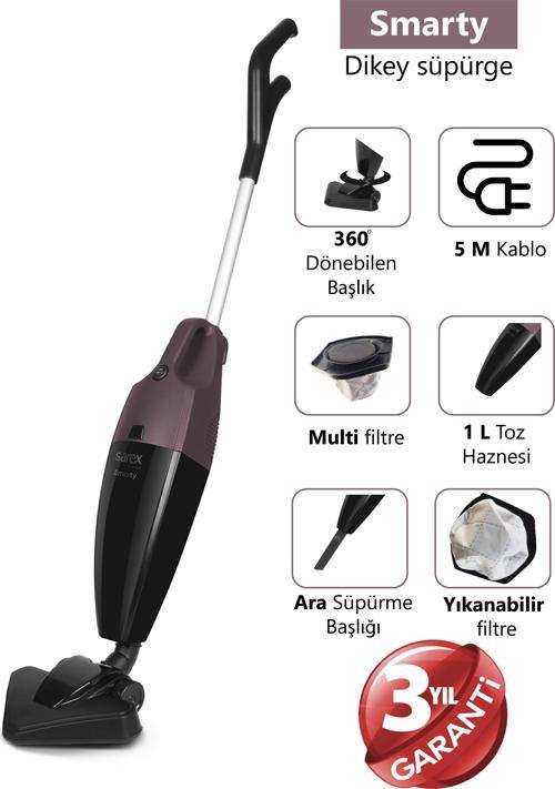 - Sr-5010 Smarty Dikey Elektrikli Süpürge - Kahverengi