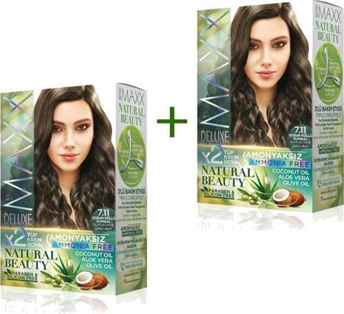 2 Paket Natural Beauty Amonyaksız Saç Boyası 7.11 Yoğun Küllü Kumral - MRK6588-4572