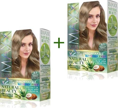 2 Paket Natural Beauty Amonyaksız Saç Boyası 8.1 Küllü Açık Kumral
