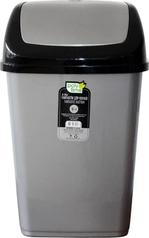 Fantastik Sallanır Kapak Plastik Banyo Mutfak Çöp Kovası Kutusu / 5 Litre Royaleks-E241