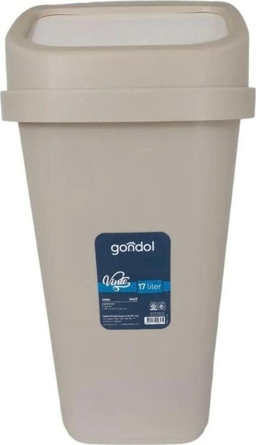 Kapaklı Çöp Kovası, Plastik 17 Lt  Royaleks-G647