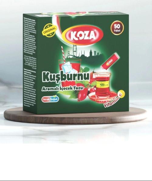 Koza Tek İçimlik Kuşburnu Aromalı Toz İçecek 50'li