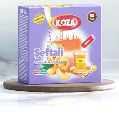Koza Tek İçimlik Şeftali Aromalı Toz İçecek 50'li