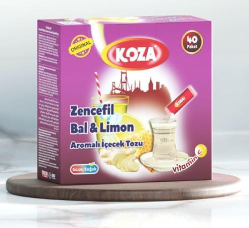 Koza Tek İçimlik Zencefil Bal Limon Aromalı Toz İçecek 40'lı