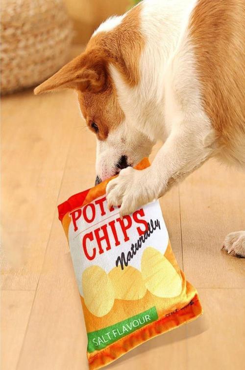Cips Dayanıklı Sesli Köpek Oyuncağı ( Patato ) 1 Adet