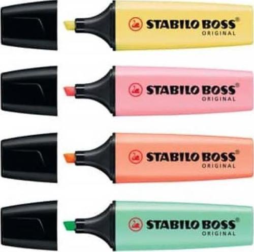 Boss Pastel Renk Fosforlu Kalem 4 Renk
