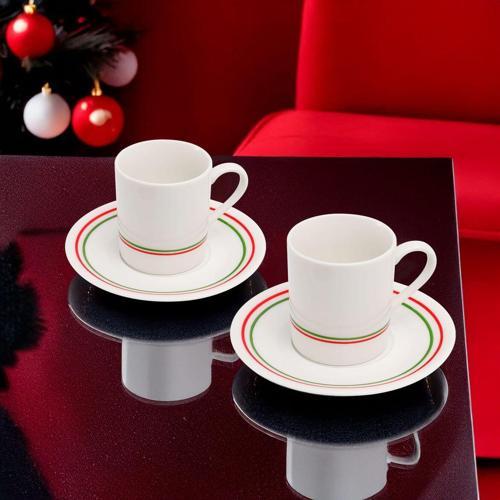 Camelia  2 Kişilik Kahve Fincanı Takımı Yeşil  (Türk Kahvesi  Hediyeli)
