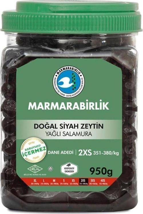 Marmara Birlik Doğal Yağlı Salamura Zeytin (351-380) 950 Gr