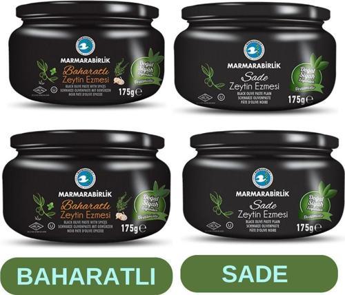 Marmara Birlik Sade Zeytin Ezme 2X175 G Baharatlı Zeytin Ezme 2 X 175 G