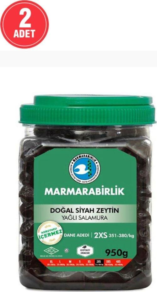 Marmara Birlik Zeytin Elit 950Gr Pet 351-380 2 Adet