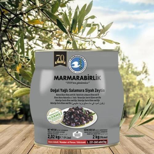 Siyah Zeytin 2 Kg Yağlı Salamura L Boy