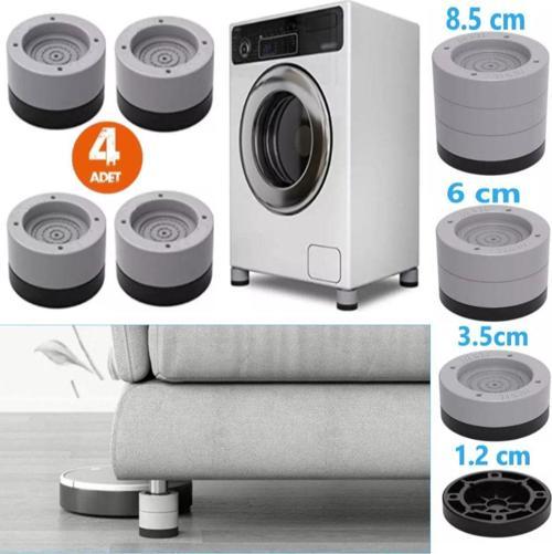 Robot Süpürge Mobilya Ayağı Ve Dolap Yükseltici Ayak Kaydırmaz Ve 3.5Cm Yükseltici 4 Lü Set