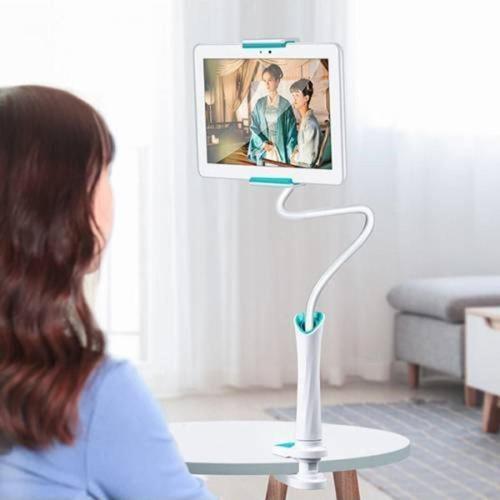 Marvelis Masa Tablet Tutucu Yatak Tablet Tutucu 360 Oynar Başlık Flexible Tablet Tutucu Stand Klipsli