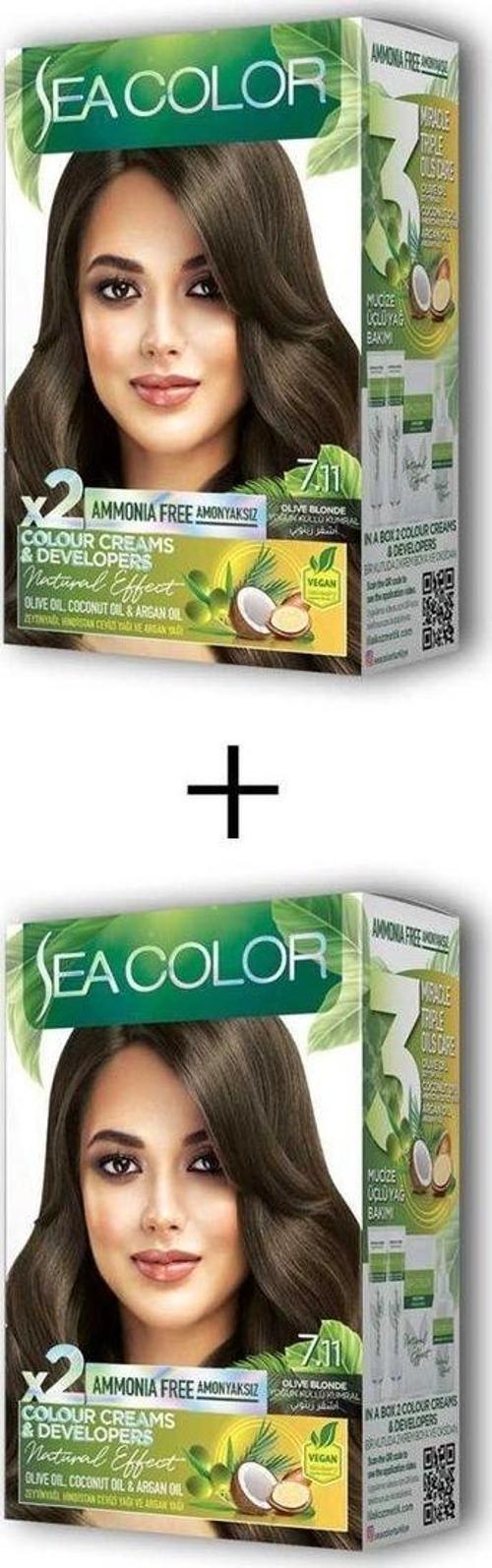 Mbb E-Ticaret 2X2 Tüp Krem Saç Boyası Seti Yoğun Küllü Kumral No:7.11