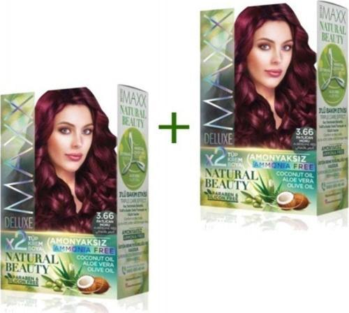 Mbb E-Ticaret 2 Paket Natural Beauty Amonyaksız Saç Boyası 3.66 Patlıcan Moru