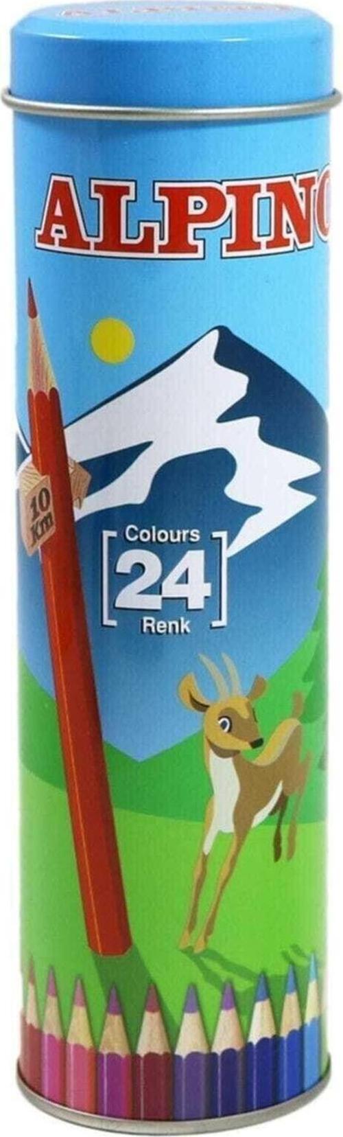 Kuru Boya Kalemi Tam Boy 24 Renk Tüp Al-000791
