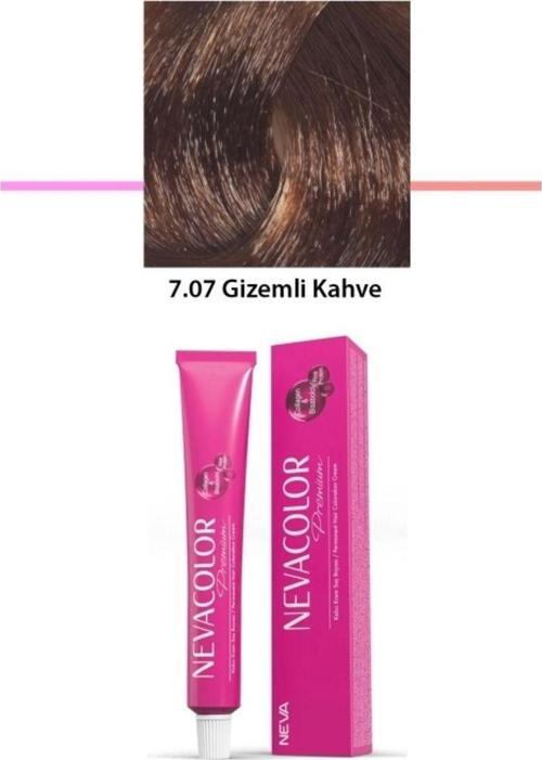 Mbb E-Ticaret Premium 7.07 Gizemli Kahve - Kalıcı Krem Saç Boyası 2 X 50 G Tüp