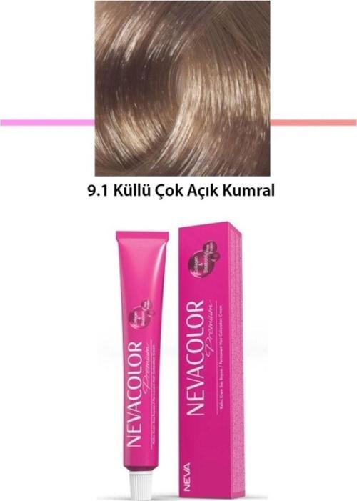 Mbb E-Ticaret Premium 9.1 Küllü Çok Açık Kumral - Kalıcı Krem Saç Boyası 2 X 50 G Tüp