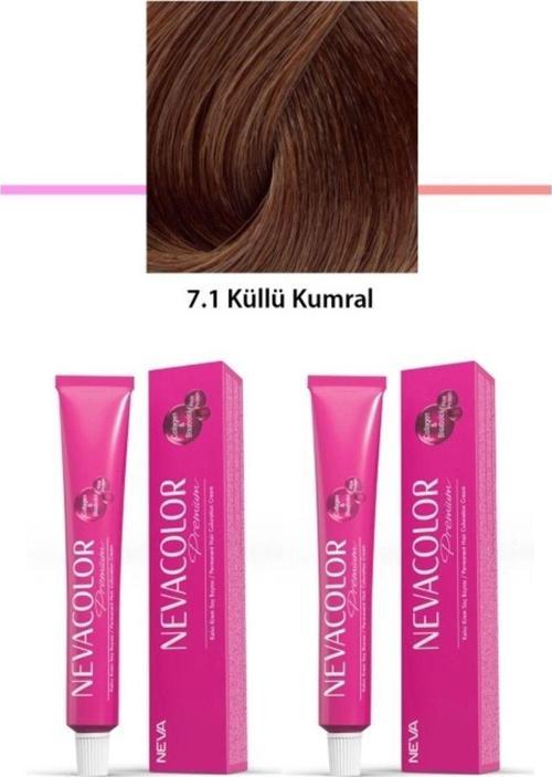 Mbb E-Ticaret 2 Li Set Premium 7.1 Küllü Kumral - Kalıcı Krem Saç Boyası 2 X 50 G Tüp