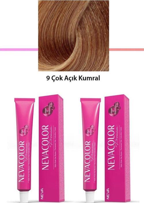 Mbb E-Ticaret 2 Li Set Premium 9 Çok Açık Kumral - Kalıcı Krem Saç Boyası 2 X 50 G Tüp
