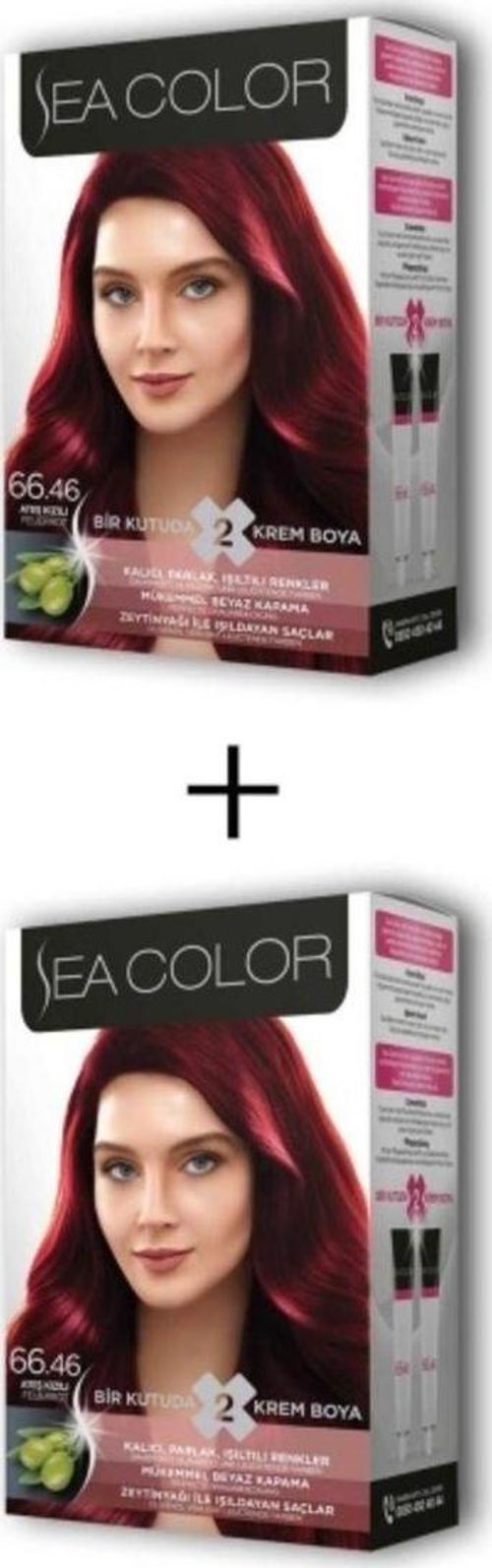 Mbb E-Ticaret 2X2 Tüp Krem Saç Boyası Seti Ateş Kızılı No:66.46