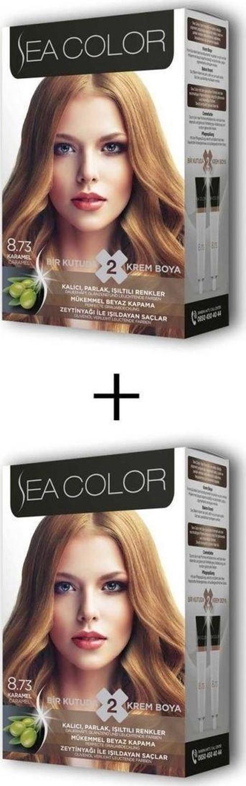 Mbb E-Ticaret 2X2 Tüp Krem Saç Boyası Seti Karamel No:8.73