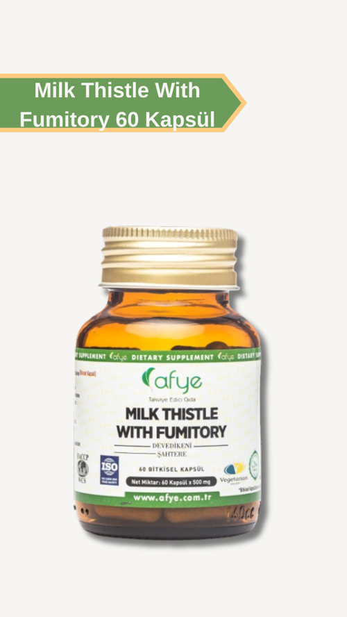 Milk Thistle  With Fumitory 60 kapsül (Deve dikeni , Şahtere)