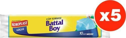 Güçlü Battal Boy 10Lu Çöp Torbası X 5 Paket (72*95 Cm)