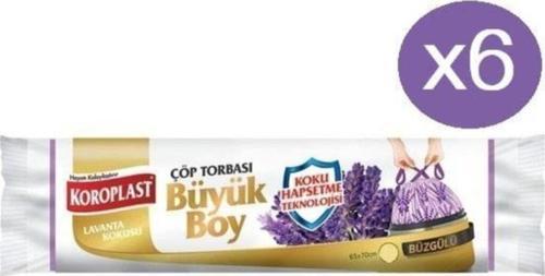Lavanta Büzgülü Büyük Çöp Torbası 10'Lu X 6 Paket
