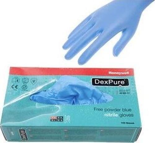 0,1 mm  Muayene - Mavi Nitril Eldiven Honeywell DexPure 800-81 100lü Paket Large Beden