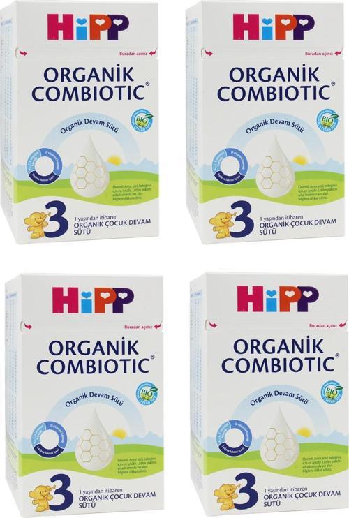 3 Organik Combiotic 800 gr Devam Sütü 4 ADET