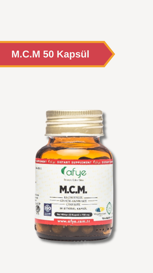 M.C.M 50 Kapsül (Çicek Balı,Keçi Boynuzu Özü, Ginseng ve Çörekotu)