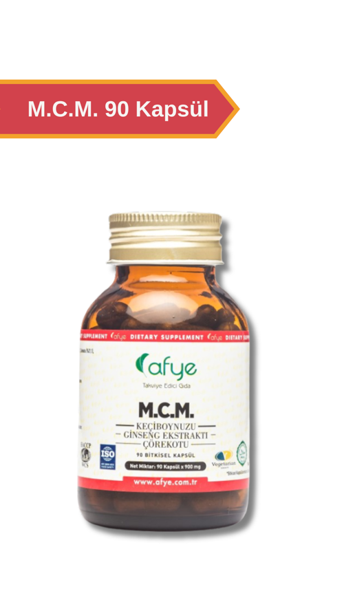 M.C.M 90 Kapsül (Çicek Balı,Keçi Boynuzu Özü, Ginseng ve Çörekotu)