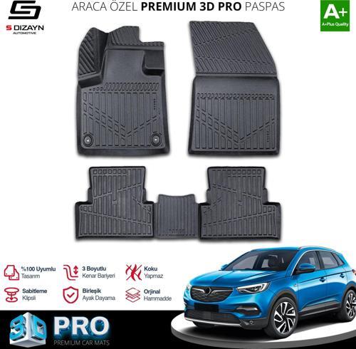 Opel Grandland X 3D Pro Havuzlu Paspas 2017-2024 A+ Kalite