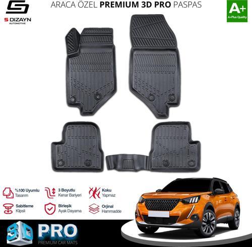 Peugeot 2008 3D Pro Havuzlu Paspas 2020-2023 A+ Kalite