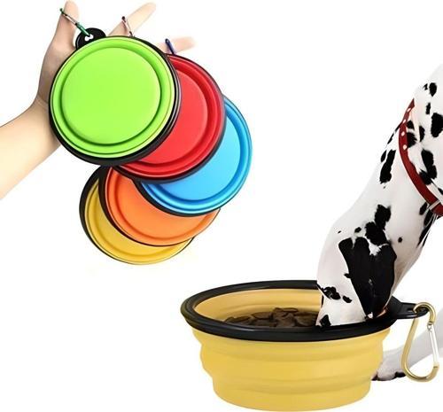 Katlanabilir Kedi Köpek Mama Ve Su Kabı Köpek Oyuncağı (Yeşil)