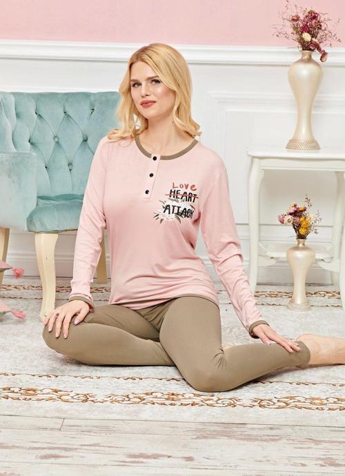 Uzun Kollu Pijama Takımı Model No 7607
