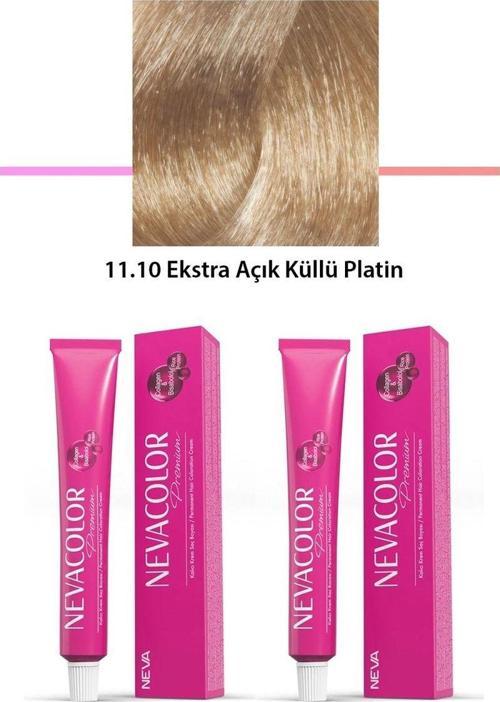 Mbb E-Ticaret 2 Li Set Premium 11.10 Ekstra Açık Küllü Platin - Kalıcı Krem Saç Boyası 2 X 50 G Tüp