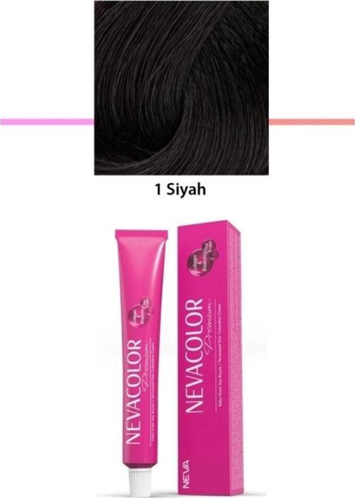 Mbb E-Ticaret Premium 1 Siyah - Kalıcı Krem Saç Boyası 2 X 50 G Tüp