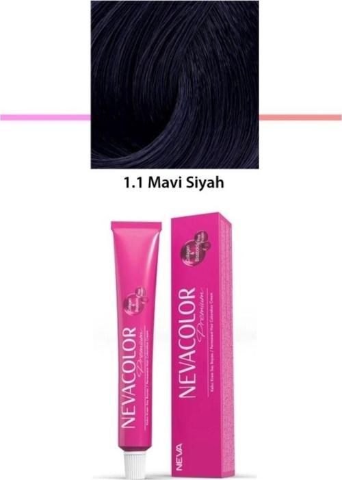 Mbb E-Ticaret Premium 1.1 Mavi Siyah - Kalıcı Krem Saç Boyası 2 X 50 G Tüp