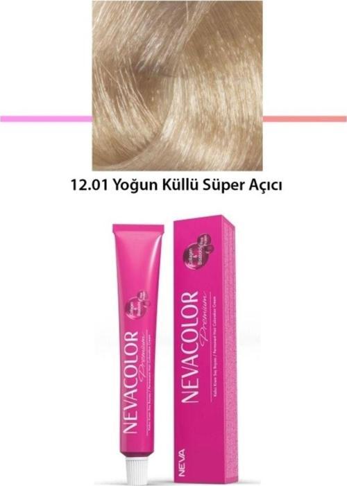 Mbb E-Ticaret Premium 12.01 Yoğun Küllü Süper Açıcı - Kalıcı Krem Saç Boyası 2 X 50 G Tüp