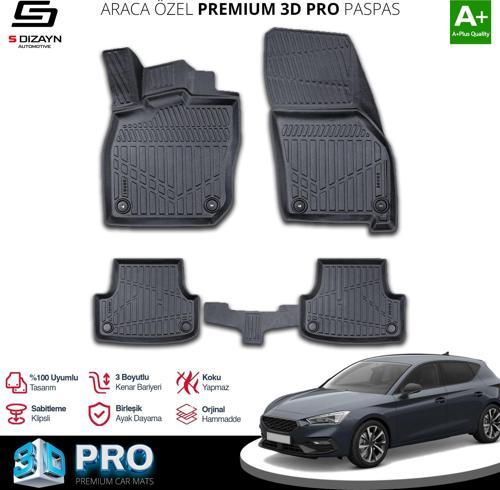 Seat Leon 4 Otomatik 3D Pro Havuzlu Paspas 2021 Üzeri A+ Kalite
