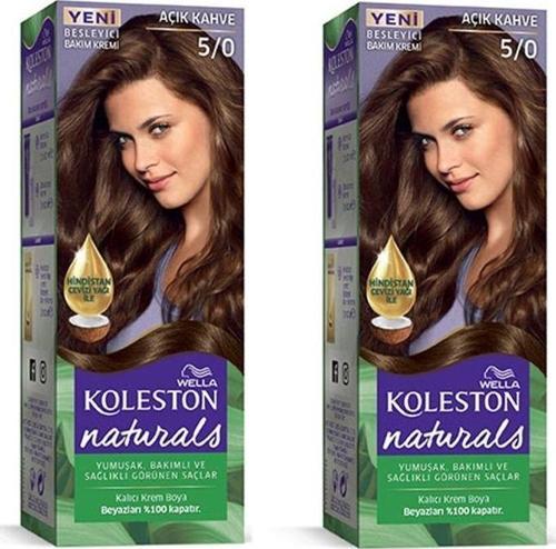 Mbb E-Ticaret Naturals Saç Boyası Açık Kahve 5/0 2X Paket