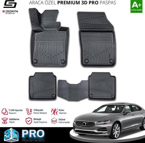 Volvo S90 3D Pro Havuzlu Paspas 2020 Üzeri A+ Kalite