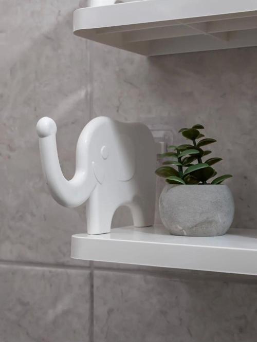 1 Adet Kendinden Yapışkanlı Banyo Rafı - Baharat Rafı - Kahve Rafı - Organizer Düzenleyici Duvar Raf