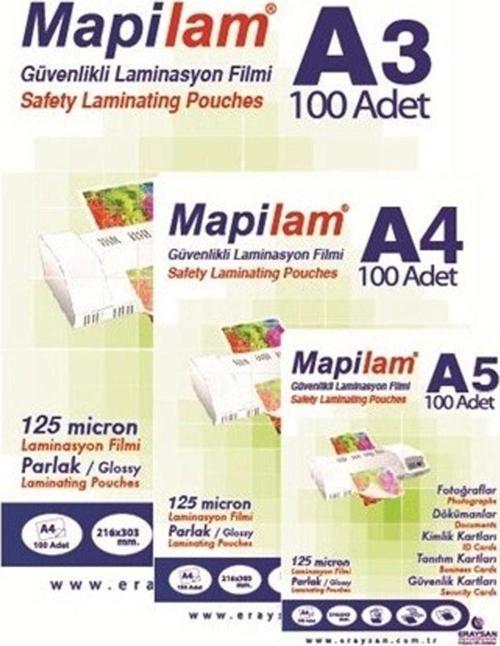 Mapi Mapilam 125 Mic A4 Parlak Laminasyon Filmi 100'lü