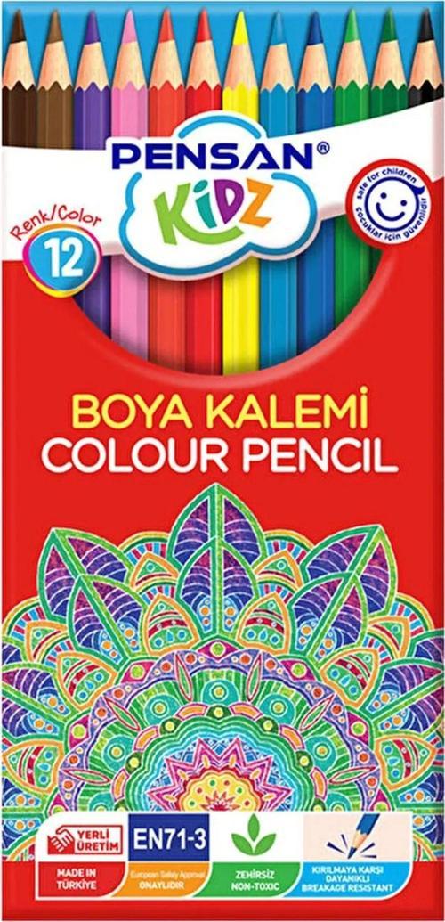 Pensan 12 Renk Tam Boy Kuru Boya 12'li
