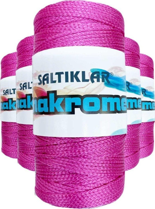 5 Adet Polyester Makrome Ipi 1538 Fuşya 100 Gr